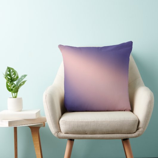 Roze paarse ombre maanlicht kussen (Stoel)