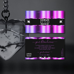 Roze Paarse ombre op zwarte juwelen Voeg Logo toe Visitekaartje