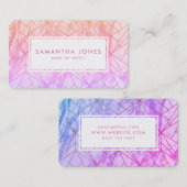 Roze Paarse ombre Pattern maakt artiest Visitekaartje (Voorkant / Achterkant)
