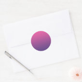 Roze & Paarse Ombre Ronde Sticker (Envelop)