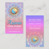 Roze Paarse Ombre Yin Yang Holistic Visitekaartjes (Voorkant / Achterkant)