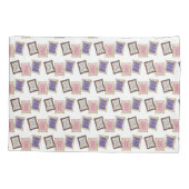 Roze Paarse ontbijt voor broodrooster, gebak Kussensloop (Achterkant)