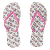 Roze Paarse ontbijt voor broodrooster, gebak Teenslippers (Voetbed)