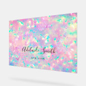 Roze paarse opaal achtergrond acryl bord (Hoek)