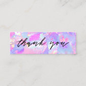 Roze paarse opaal edelsteen mini visitekaartje (Voorkant)