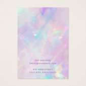 Roze paarse opaal look oorbel kaart (Achterkant)