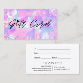 Roze paarse Opal Textuur Cadeaubon Visitekaartje (Voorkant / Achterkant)