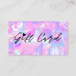 Roze paarse Opal Textuur Cadeaubon Visitekaartje