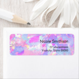 roze paarse optisch achtergrondetiket etiket