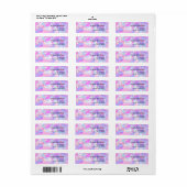 roze paarse optisch achtergrondetiket etiket (Full Sheet)