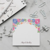 Roze Paarse Oranje bloemen - Naam toevoegen Post-it® Notes