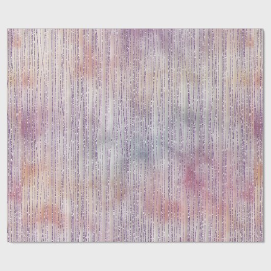 Roze Paarse Oranje glitterij glinstering Cadeaupapier (Vlak)