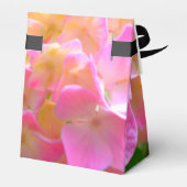 Roze paarse oranje hydrangeas bedankdoosjes (Achterkant)