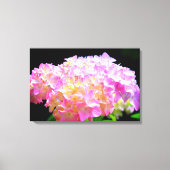 Roze paarse oranje hydrangeas canvas afdruk (Voorkant)