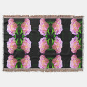 Roze paarse oranje hydrangeas deken (Voorkant)