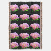 Roze paarse oranje hydrangeas deken (Voorkant Verticaal)