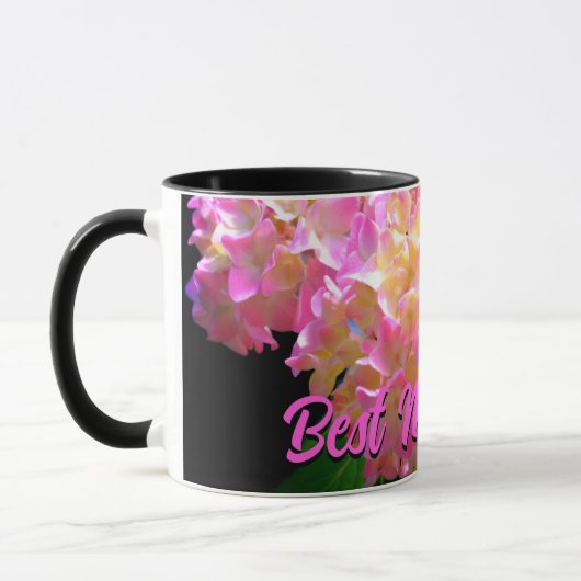 Roze paarse oranje hydrangeas Moederdag Mok (Links)