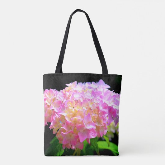 Roze paarse oranje hydrangeas tote bag (Achterkant)