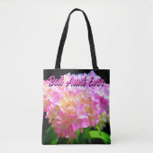 Roze paarse oranje hydrangees als beste tante ooit tote bag (Voorkant)