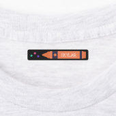 Roze Paarse Oranje kleurpotloden & Sterren Naam Labels (Aangebracht)