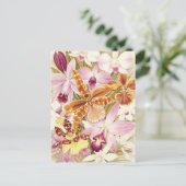 Roze Paarse orchidee bloemen  bloemen Briefkaart (Staand voorkant)