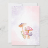 Roze Paarse Paddenstoelen Herfst 1e Verjaardagsuit Kaart (Achterkant)