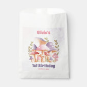 Roze Paarse Paddenstoelen Herfst Verjaardagsgunstt Bedankzakje (Voorkant)