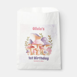 Roze Paarse Paddenstoelen Herfst Verjaardagsgunstt Bedankzakje