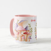 Roze Paarse Paddenstoelen Schattigee Herfst Naam M Mok (Voorkant links)