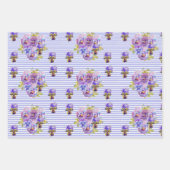 Roze Paarse papaver Mauve Paars Flower Gift Inpakpapier Vel (Voorkant 2)