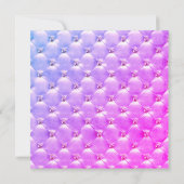 Roze Paarse Paris Quinceañera Feest Kaart (Achterkant)