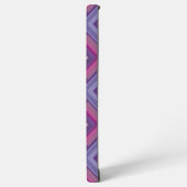 Roze paarse passiediamantpatroonkruis samsung galaxy hoesje (Linkerkant)