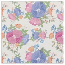 Roze Paarse pasta Floral Pattern Stof