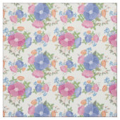 Roze Paarse pasta Floral Pattern Stof (Swatch)