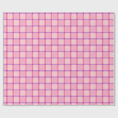 Roze Paarse pastel geruit patroon Cadeaupapier (Vlak)