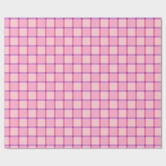 Roze Paarse pastel geruit patroon Cadeaupapier (Vlak)