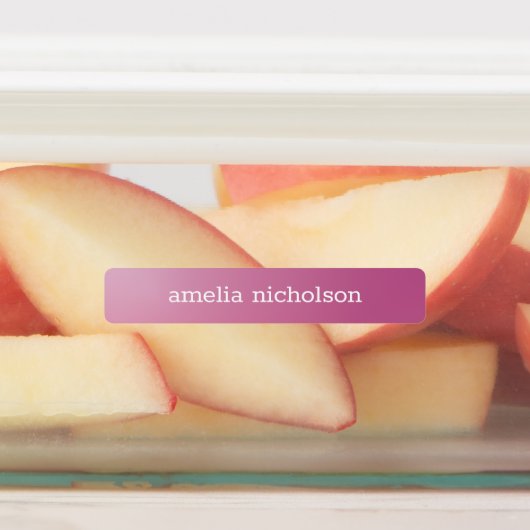 Roze Paarse Pastel Ombre Gradient Waterdicht Labels (Aangebracht)