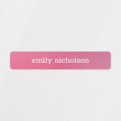 Roze Paarse Pastel Ombre Gradient Waterdicht Labels (Design 2)