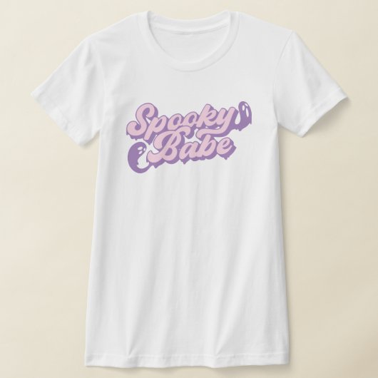 Roze & Paarse pastel Spooky Babe Met Melty Ghosts T-shirt (Laagn)