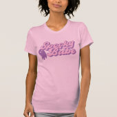 Roze & Paarse Pastel Spooky Babe Met Schattigee Ge T-shirt (Voorkant)