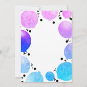 Roze Paarse pastelballonnen verjaardagsfeestje Kaart (Achterkant)