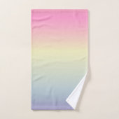 roze paarse pastelregenboog met de roze eenhoorn bad handdoek (Handdoek)