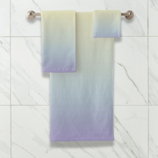 roze paarse pastelregenboog met de roze eenhoorn bad handdoek