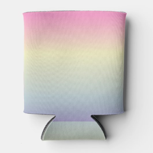 roze paarse pastelregenboog met de roze eenhoorn blikjeskoeler (Voorkant)