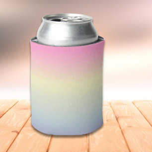 roze paarse pastelregenboog met de roze eenhoorn blikjeskoeler