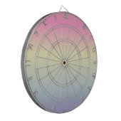roze paarse pastelregenboog met de roze eenhoorn dartbord (Voorkant Links)
