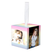 roze paarse pastelregenboog met de roze eenhoorn decoratie (Voorkant hoekig)