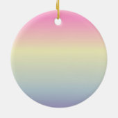 roze paarse pastelregenboog met de roze eenhoorn keramisch ornament (Achterkant)