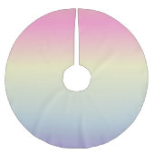 roze paarse pastelregenboog met de roze eenhoorn kerstboom rok (Voorkant)