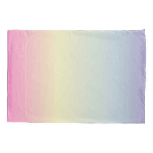 roze paarse pastelregenboog met de roze eenhoorn kussensloop (Achterkant-Links)